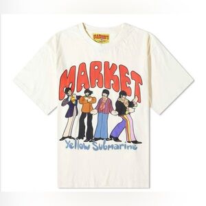 Market x Beatles - Yellow Submarine Pose Graphic Tee in Cream | NWT - Large